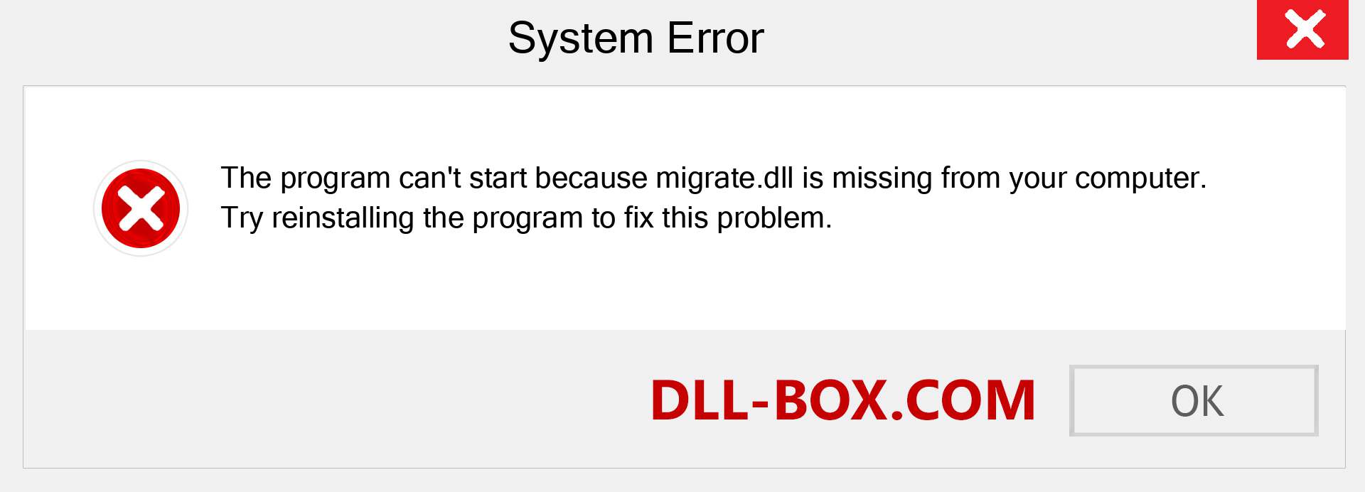  migrate.dll file is missing?. Download for Windows 7, 8, 10 - Fix  migrate dll Missing Error on Windows, photos, images