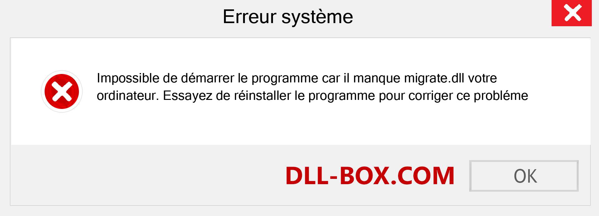 Le fichier migrate.dll est manquant ?. Télécharger pour Windows 7, 8, 10 - Correction de l'erreur manquante migrate dll sur Windows, photos, images