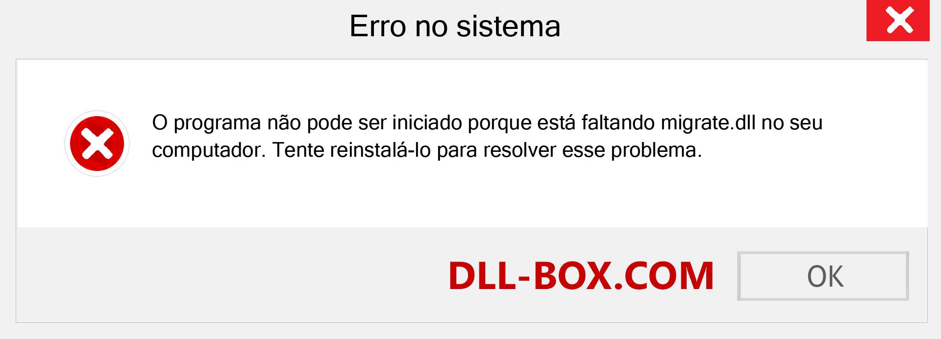 Arquivo migrate.dll ausente ?. Download para Windows 7, 8, 10 - Correção de erro ausente migrate dll no Windows, fotos, imagens